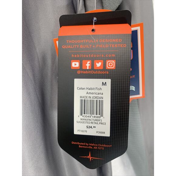 Habit Waves Collection Performance Shirt Moisture Wicking Size Men’s M NEW - Picture 4 of 4